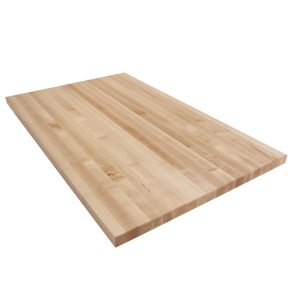 4 ft. L x 2 ft. 6 in. D x 1.75 in. T Butcher Block Countertop in ...