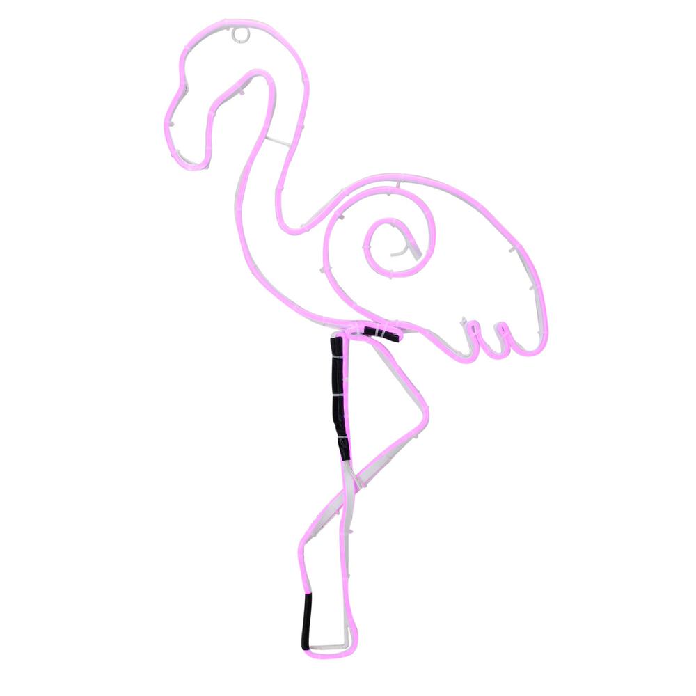 Northlight 25 In Neon Style Led Lighted Pink Flamingo Outdoor