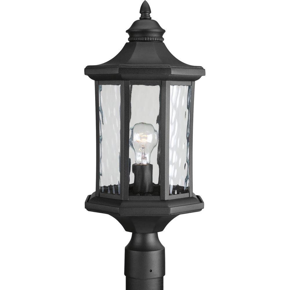 Outdoor Post Mount Light Lantern Glass Panes Lighting Fixture Exterior Lamp New