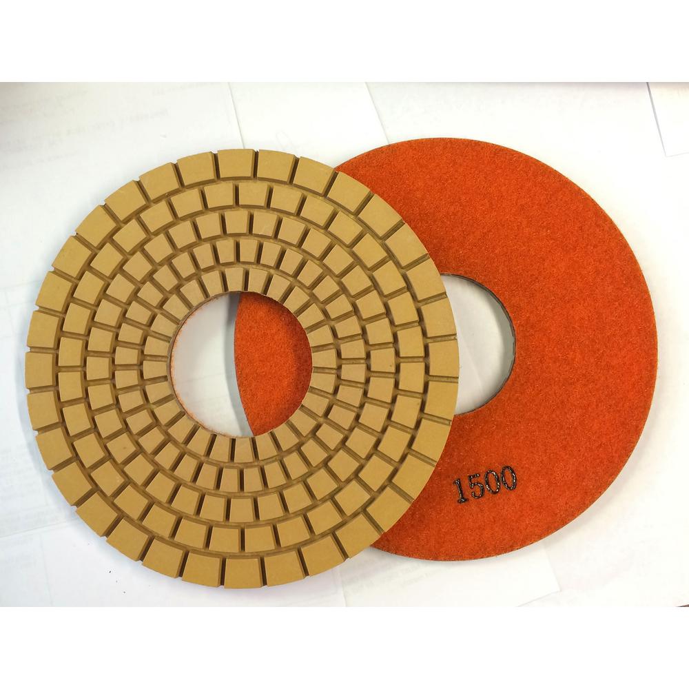 Con Shine 7 In Dry Wet Diamond Polishing Pads Grit 1500 Grit