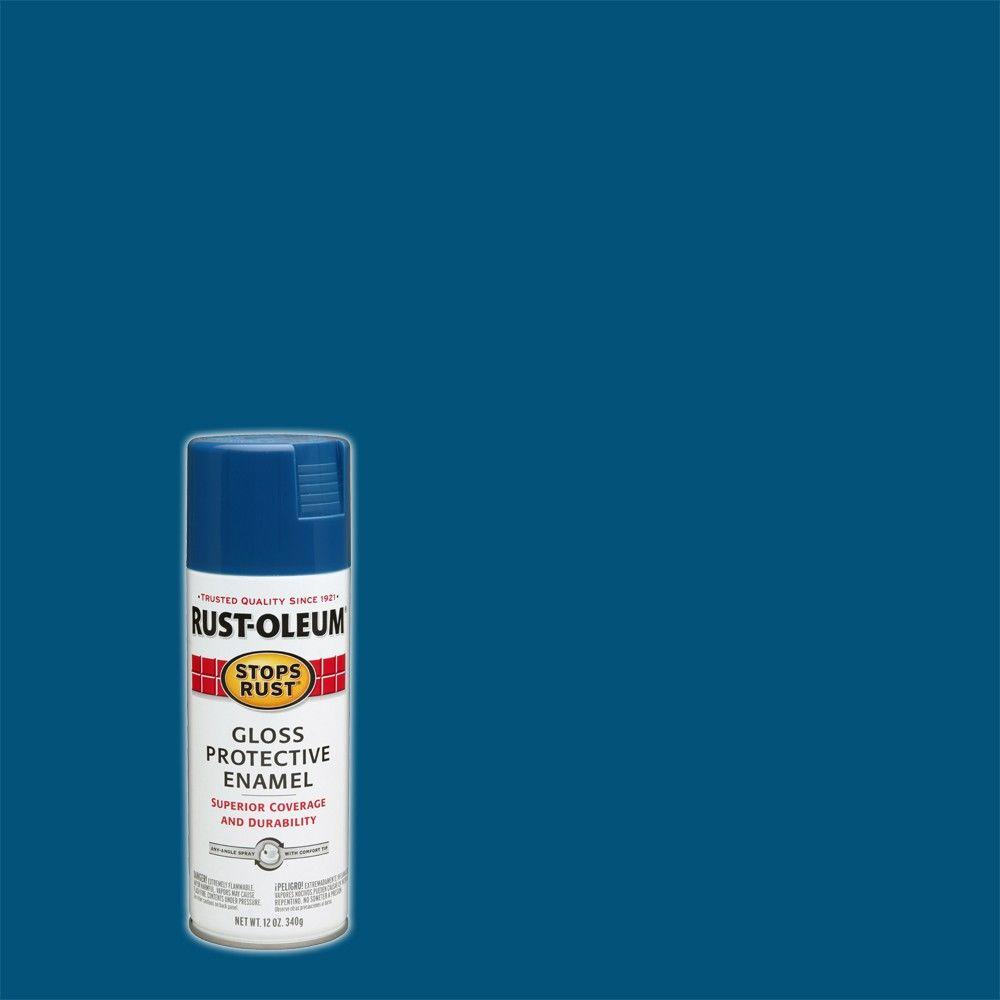 RustOleum Stops Rust 12 oz. Protective Enamel Satin Indigo Spray Paint