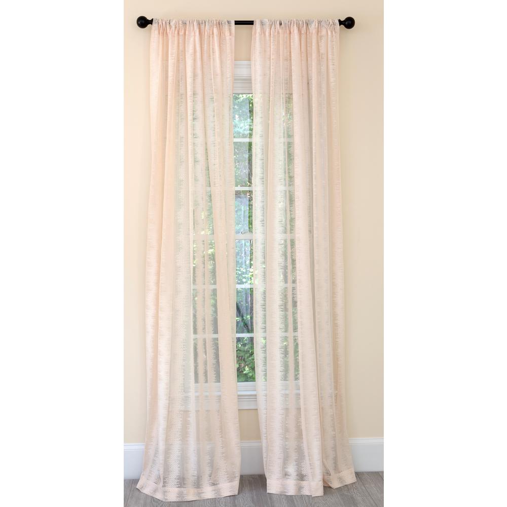 Manor Luxe Bella Bella Sheer Rod Pocket Single Curtain Panel In