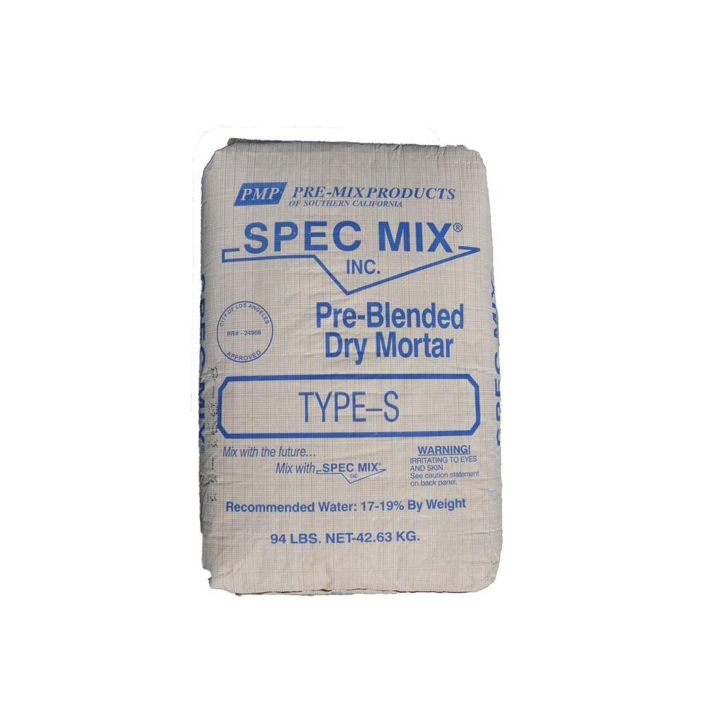 Spec Mix 94 lb. Type S Mason Mortar Mix-0179594000 - The Home Depot