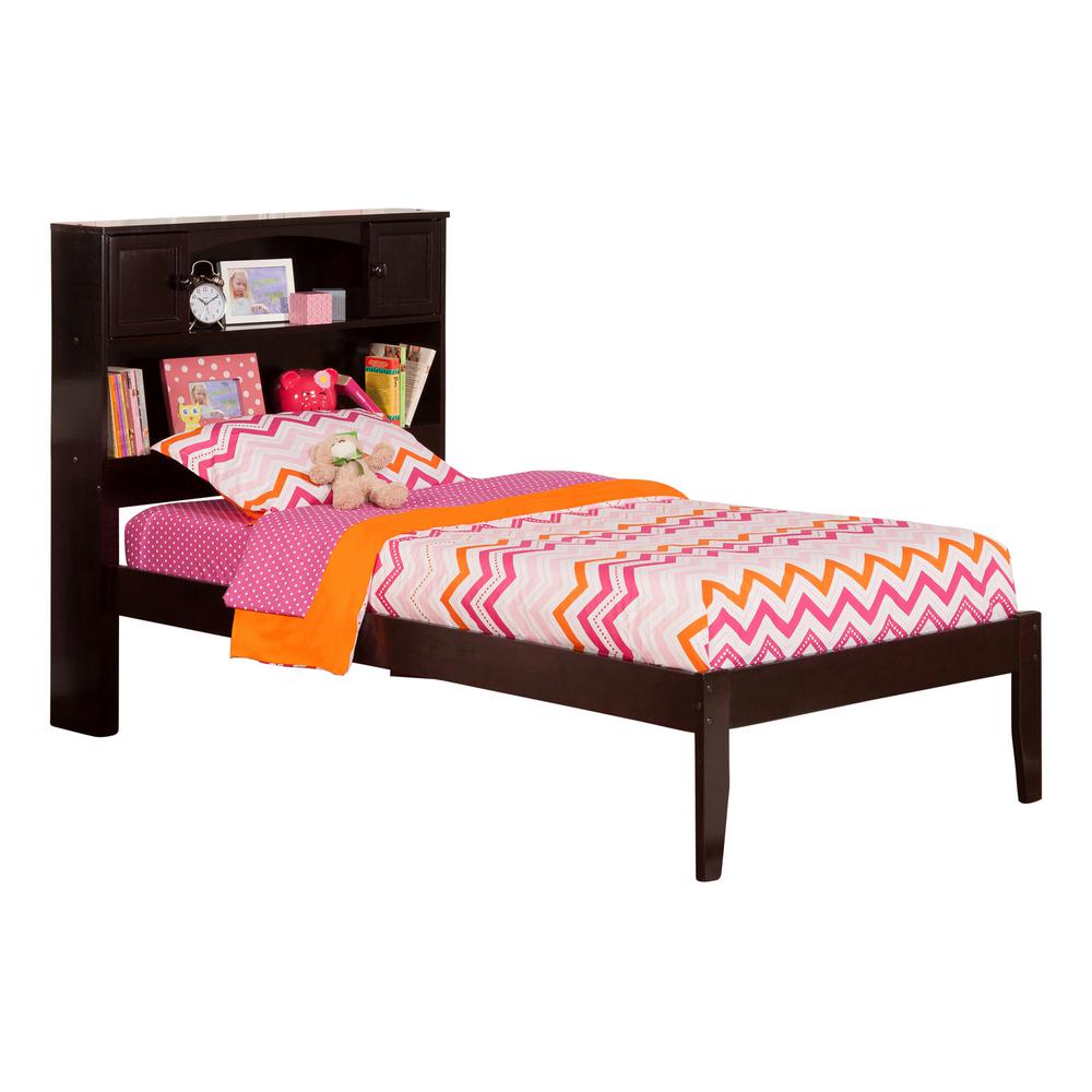 Atlantic Furniture Newport Espresso Twin XL Platform Bed with Open Foot