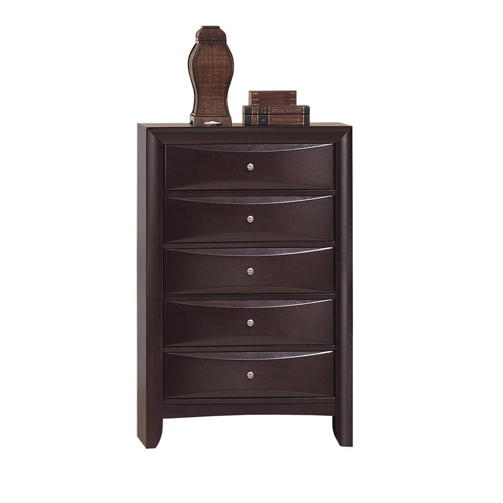 Madison 5 Drawer Mahogany Chest Em200ch The Home Depot