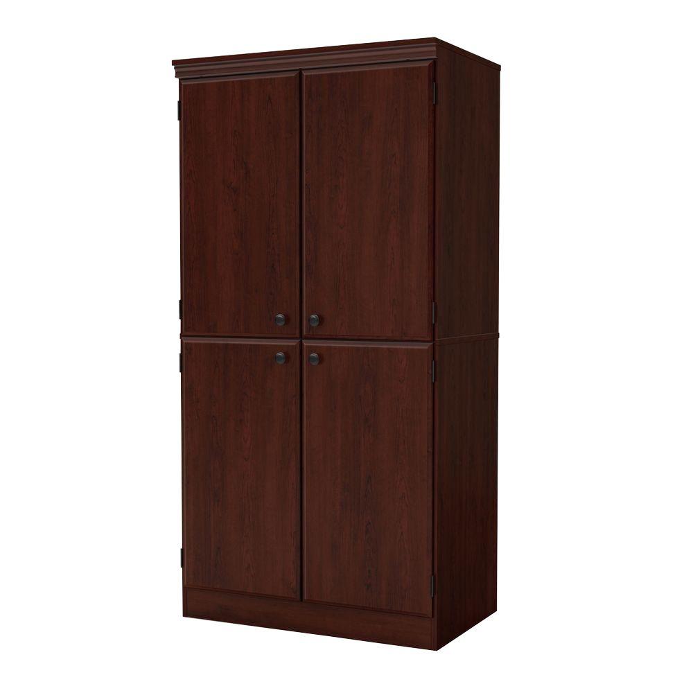 South Shore Morgan Royal Cherry Storage Cabinet 7246971 The Home Depot