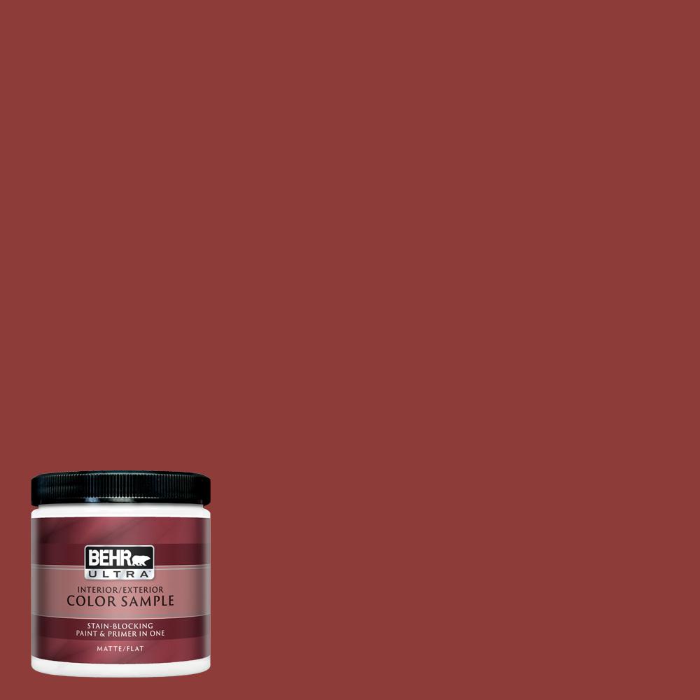 Behr Ultra 8 Oz 180d 7 Roasted Pepper Matte Interior Exterior Paint And Primer In One Sample Ul20316 The Home Depot