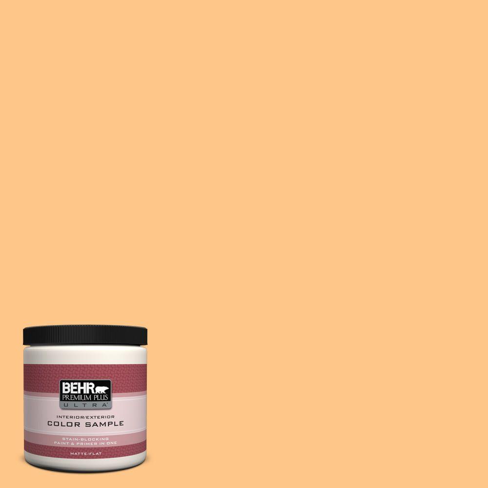 Behr Premium Plus Ultra 8 Oz P240 4 Mango Tango Matte Interior P240 4 Mango Tango Matte Interior Exterior Paint And Primer In One Sample