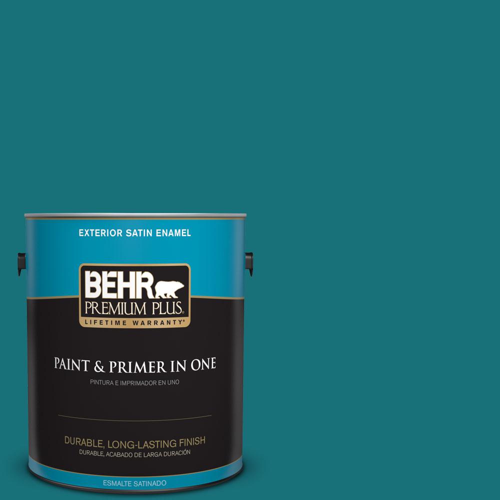 BEHR Premium Plus 1gal. 520D7 Mosaic Tile Satin Enamel Exterior