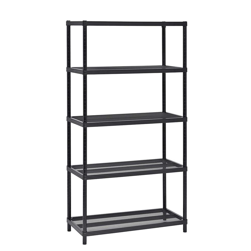 Muscle Rack 36 in. W x 69 in. H x 18 in. D 5Tier Mesh Shelving Unit in