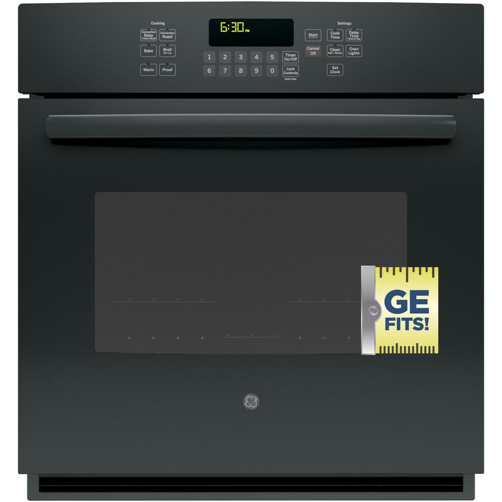 GE 27 in. Single Electric Wall Oven SelfCleaning with Steam Plus