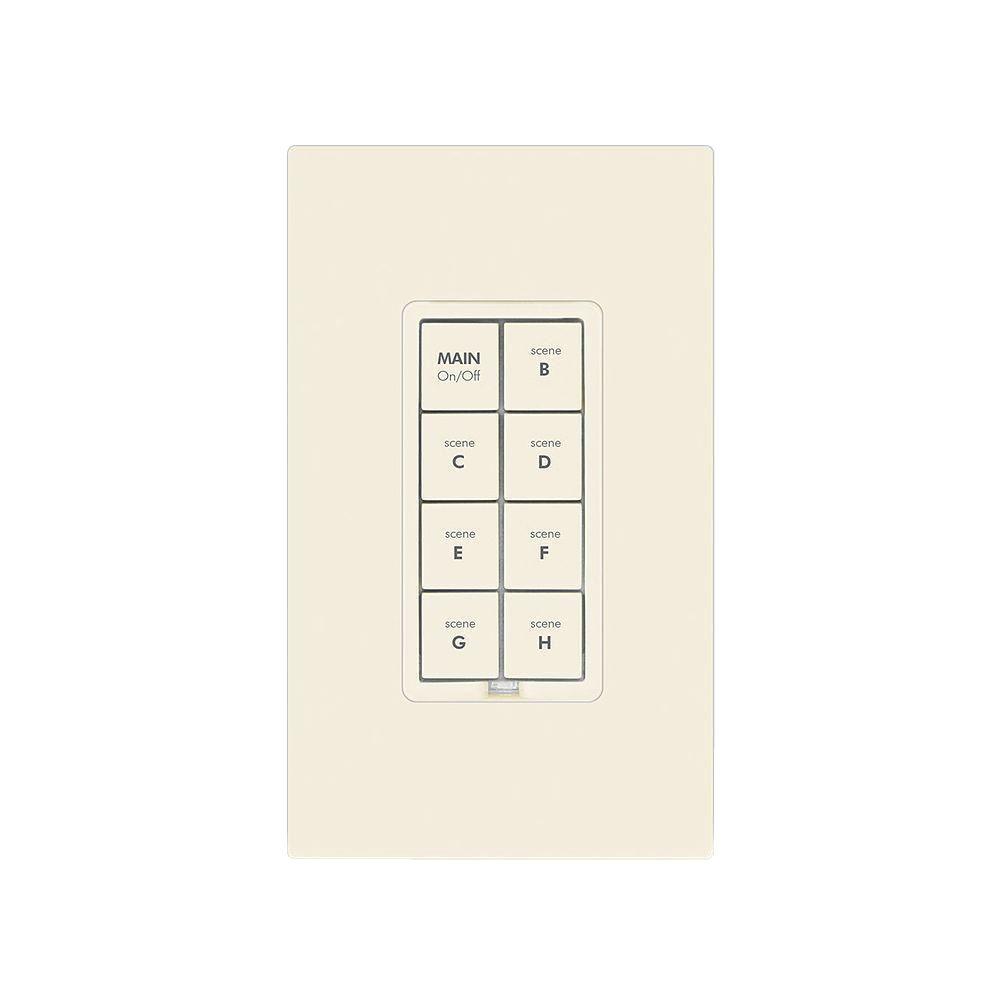 8 Button Dimmer Keypad Light Almond