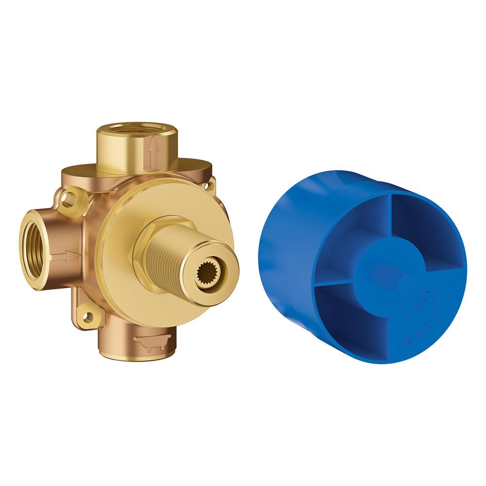 Starlight Chrome GROHE 46737000 3-Way Diverter Valve//Trim