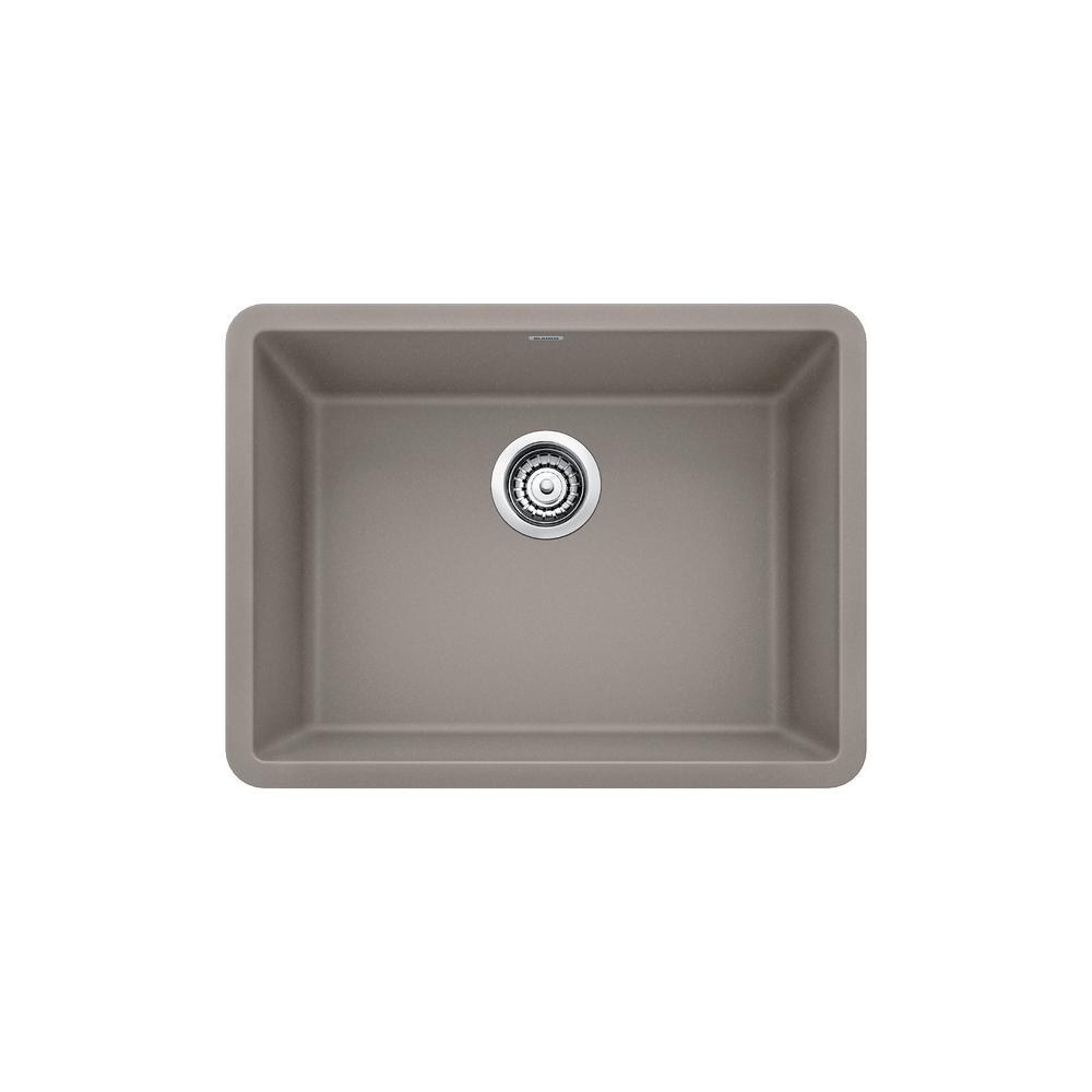 Blanco PRECIS Undermount Granite Composite 24 In Single Bowl Kitchen   Truffle Blanco Undermount Kitchen Sinks 522417 64 300 