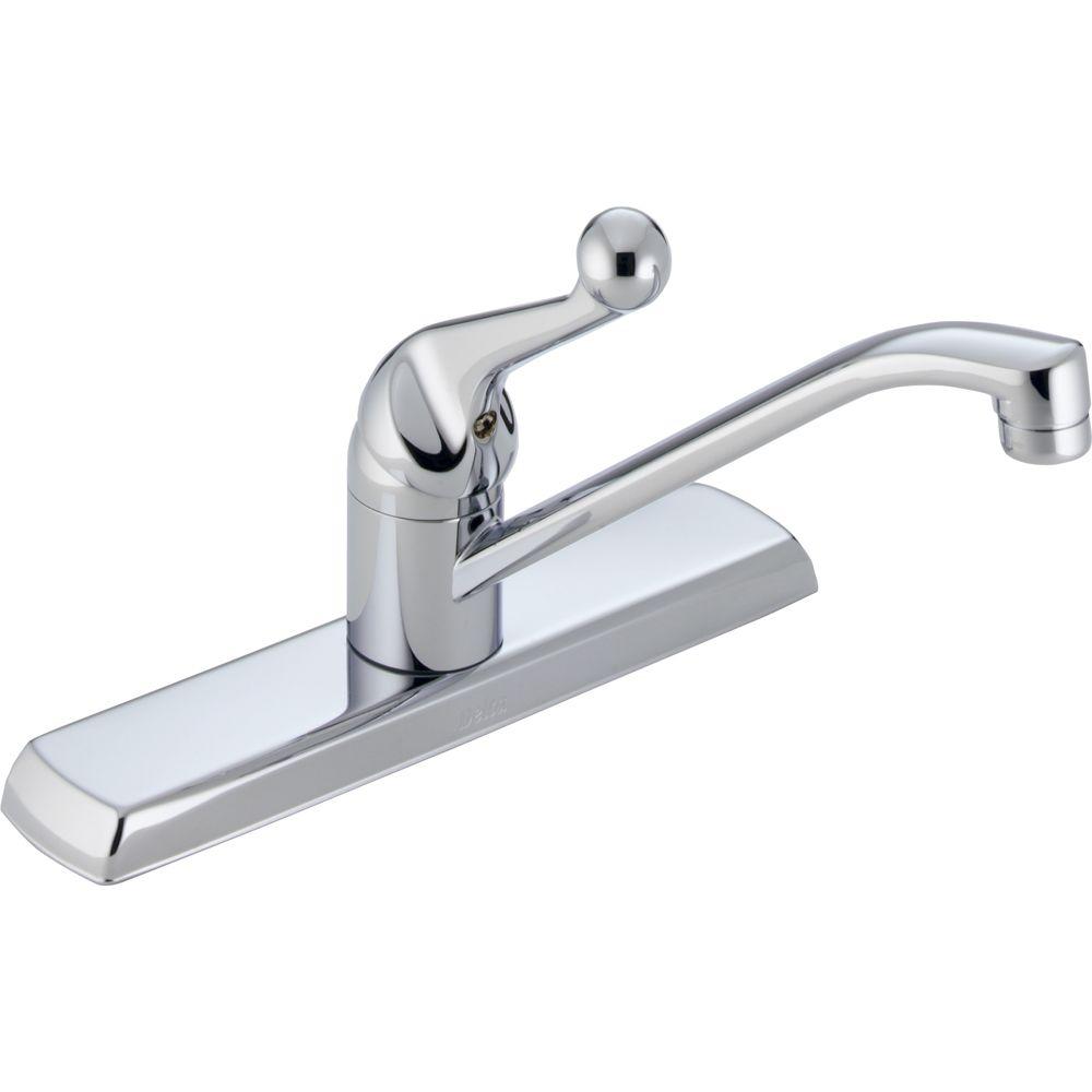 Delta Classic Single-Handle Standard Kitchen Faucet in Chrome-120LF ...