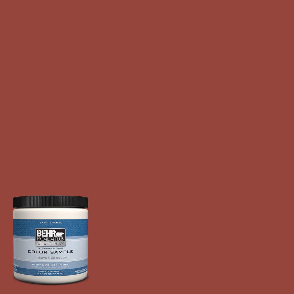 BEHR Premium Plus Ultra 8 oz. T127 Red Wire Interior/Exterior Satin