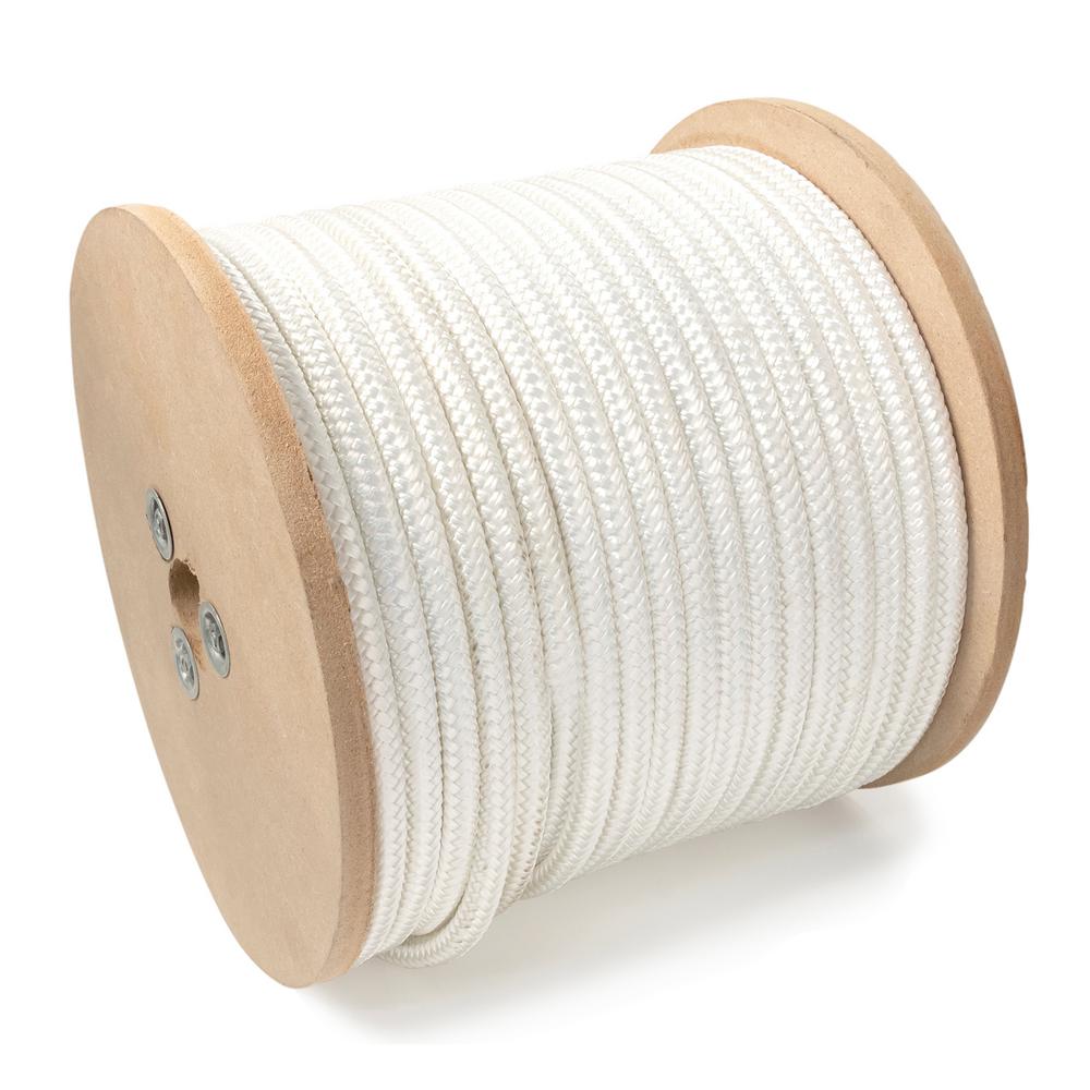 Kingcord 1 2 In X 275 Ft Polyester Double Braid Rope White 403331 The Home Depot