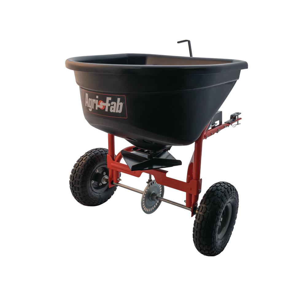 agri fab 110 lb tow broadcast spreader 45 0527 the home depot