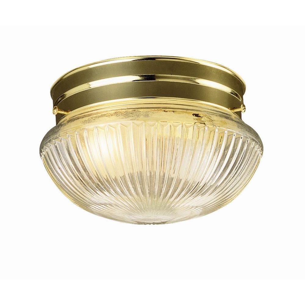 Design House Millbridge 1 Light Polished Brass Ceiling Light 507368 The Home Depot