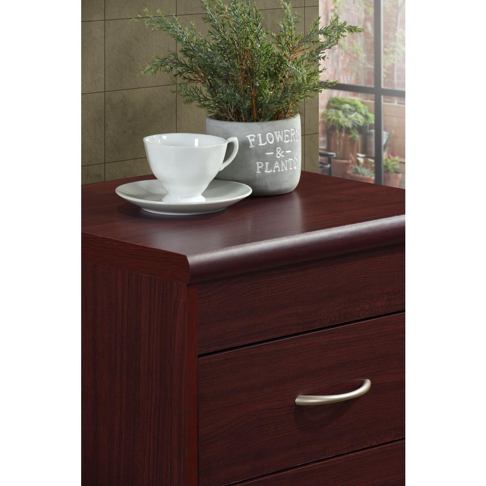 Hodedah 2 Drawer Mahogany Nightstand 19 In X 17 In X 15 5 In Hi917n Mahogany The Home Depot