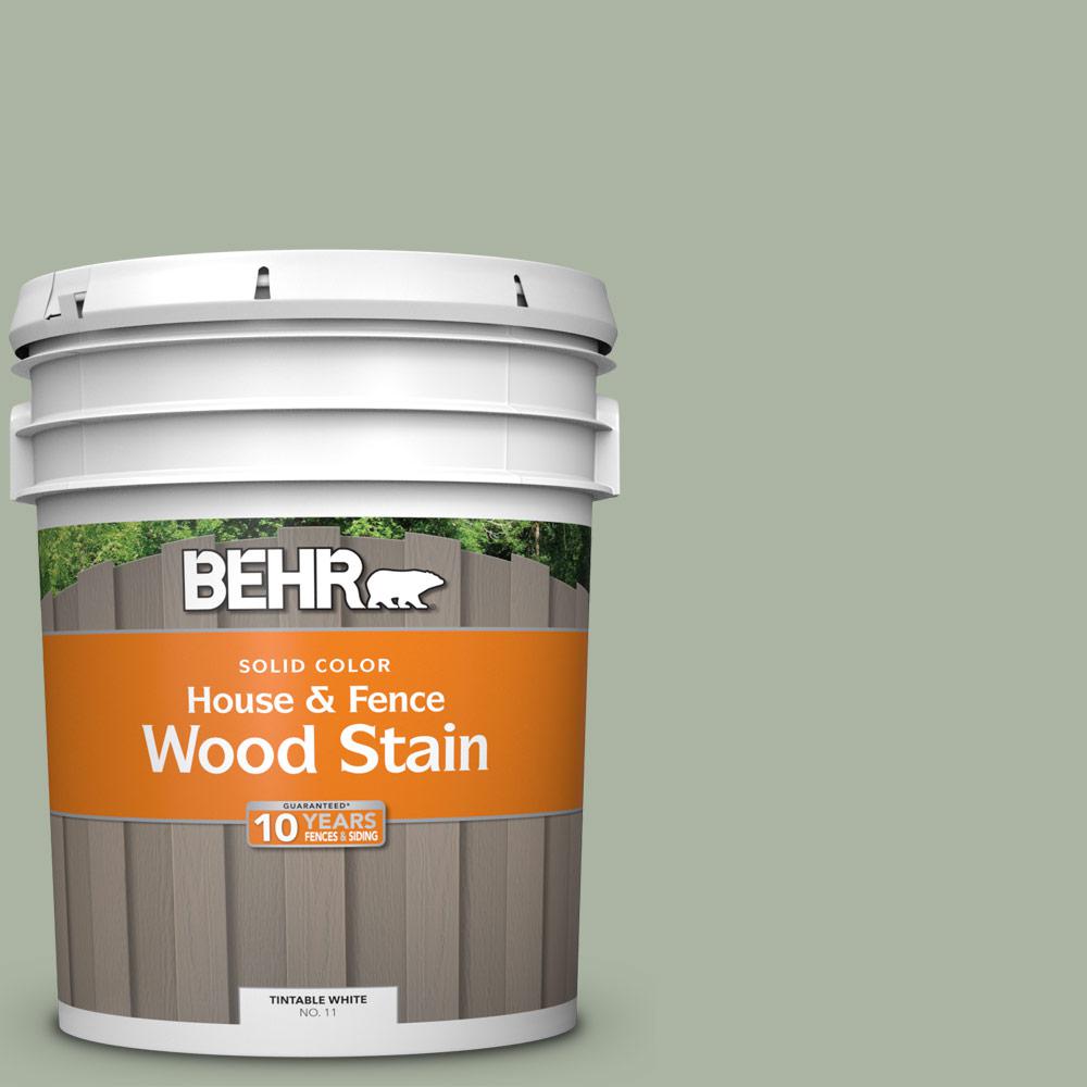 BEHR 5 gal. 430E3 Laurel Mist Solid Color House and Fence Exterior