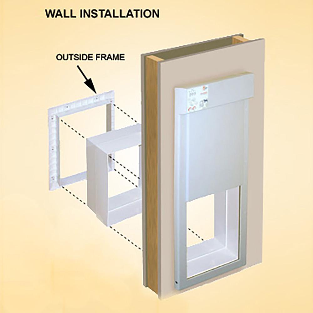 installing cat door in wall