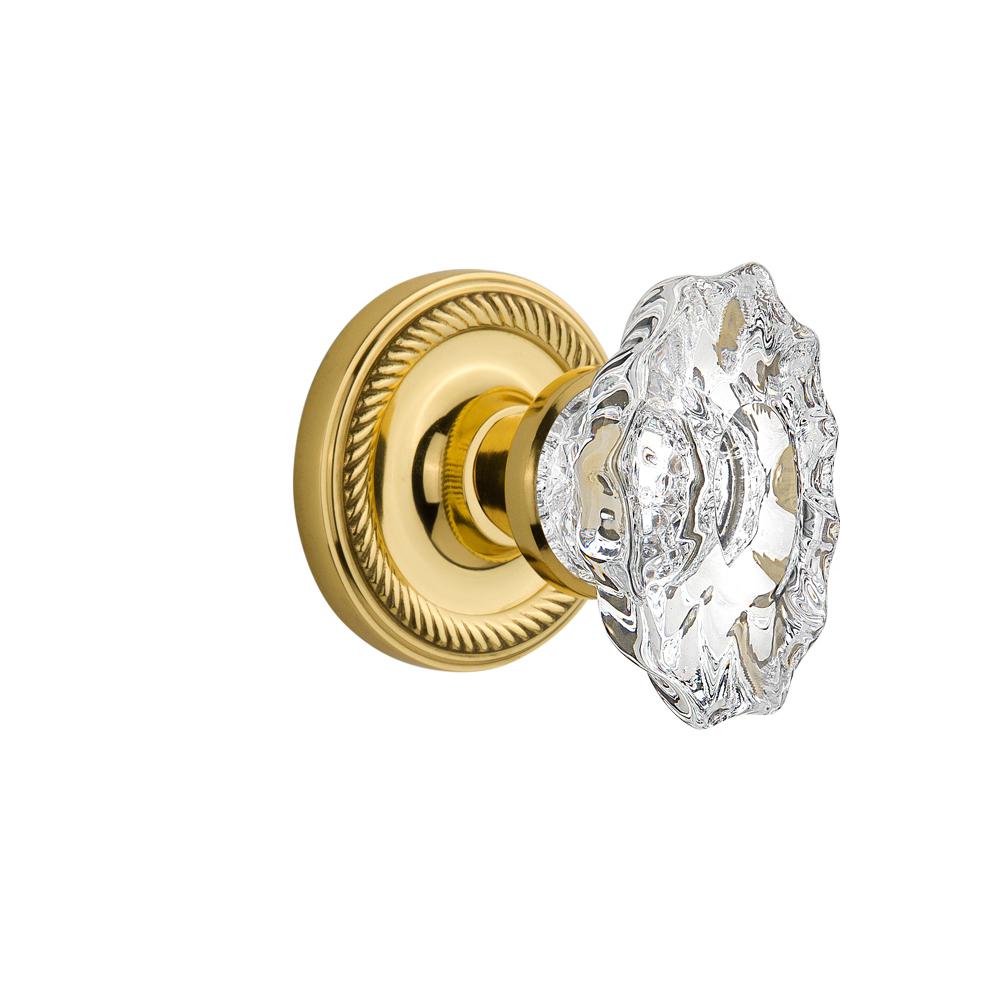 Nostalgic Warehouse Classic Rosette 23/8 in. Backset Polished Brass