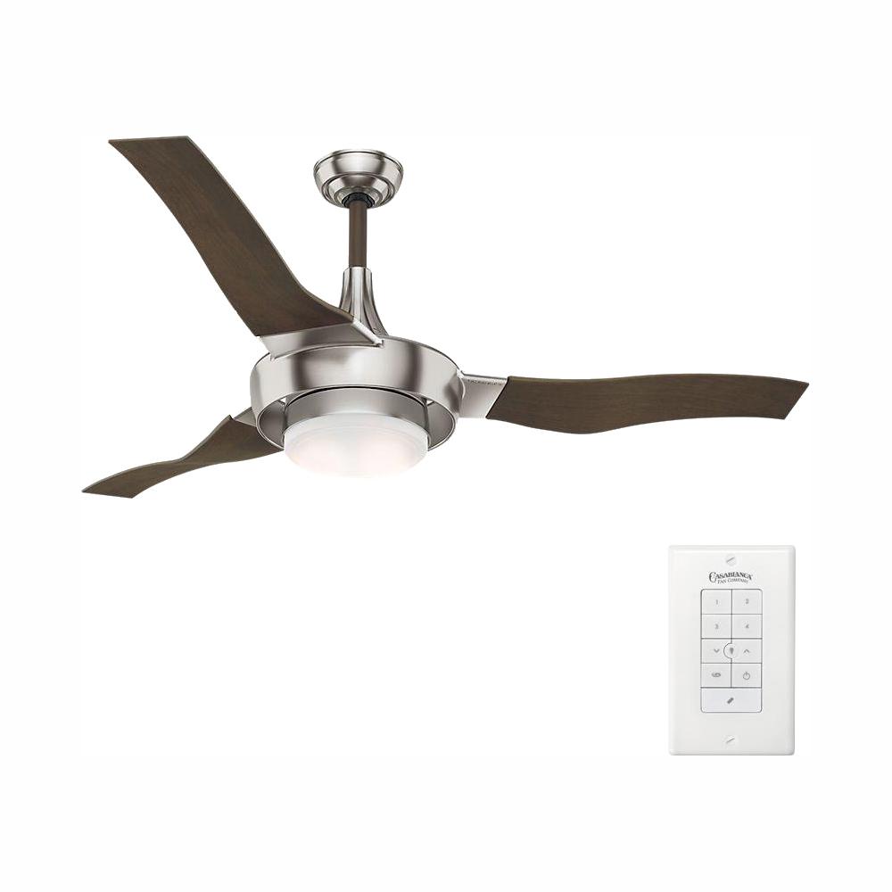 Casablanca Us 64 In Led Indoor Outdoor Brushed Nickel Ceiling Fan
