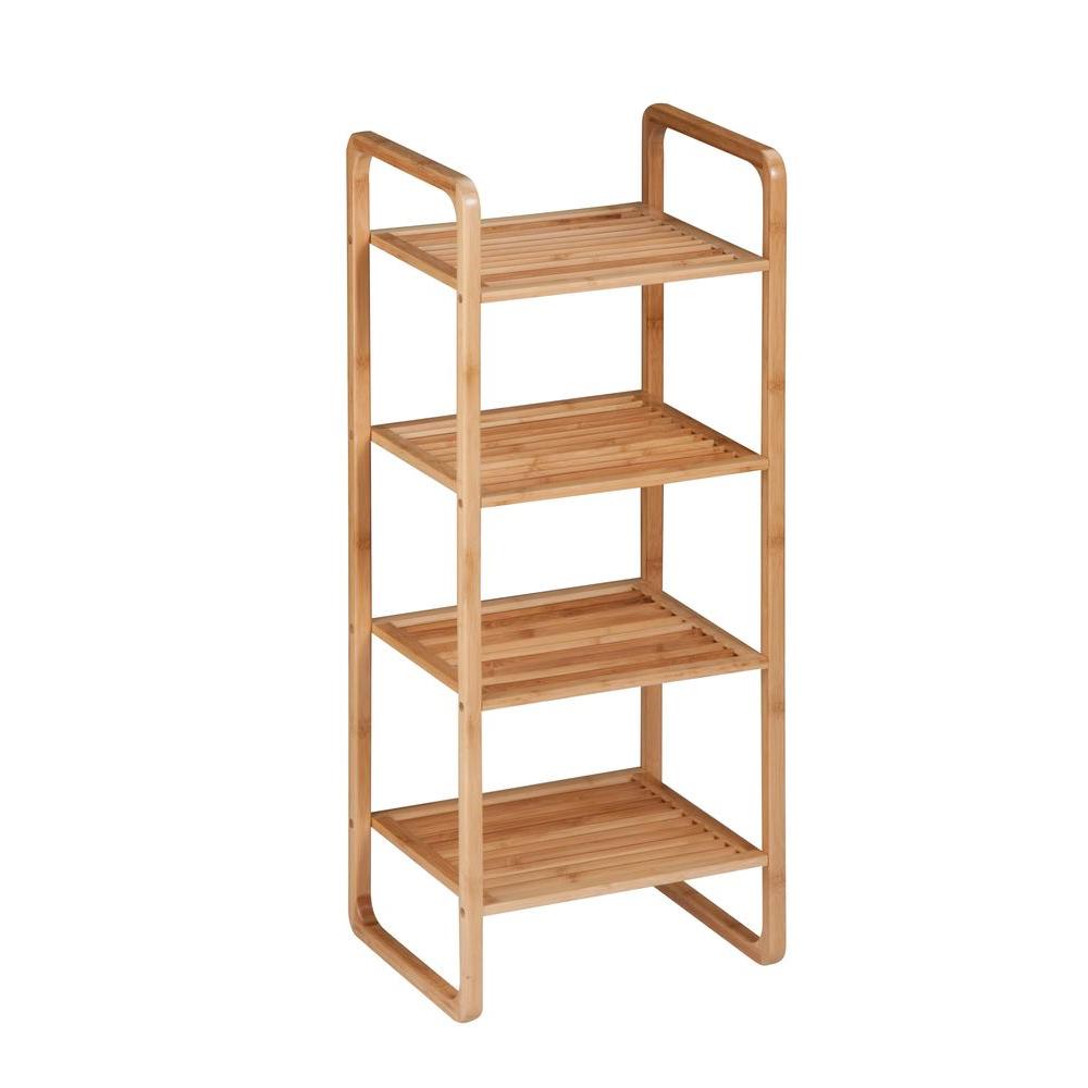 Honey Can Do 3 Tier Bamboo Shoe Rack Organizer Sho 01599 The Home Depot