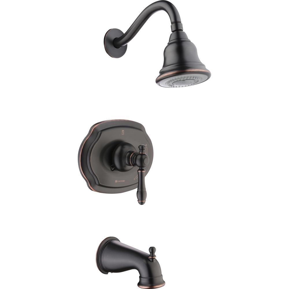 Glacier Bay Lyndhurst SingleHandle 3Spray Tub and Shower Faucet in
