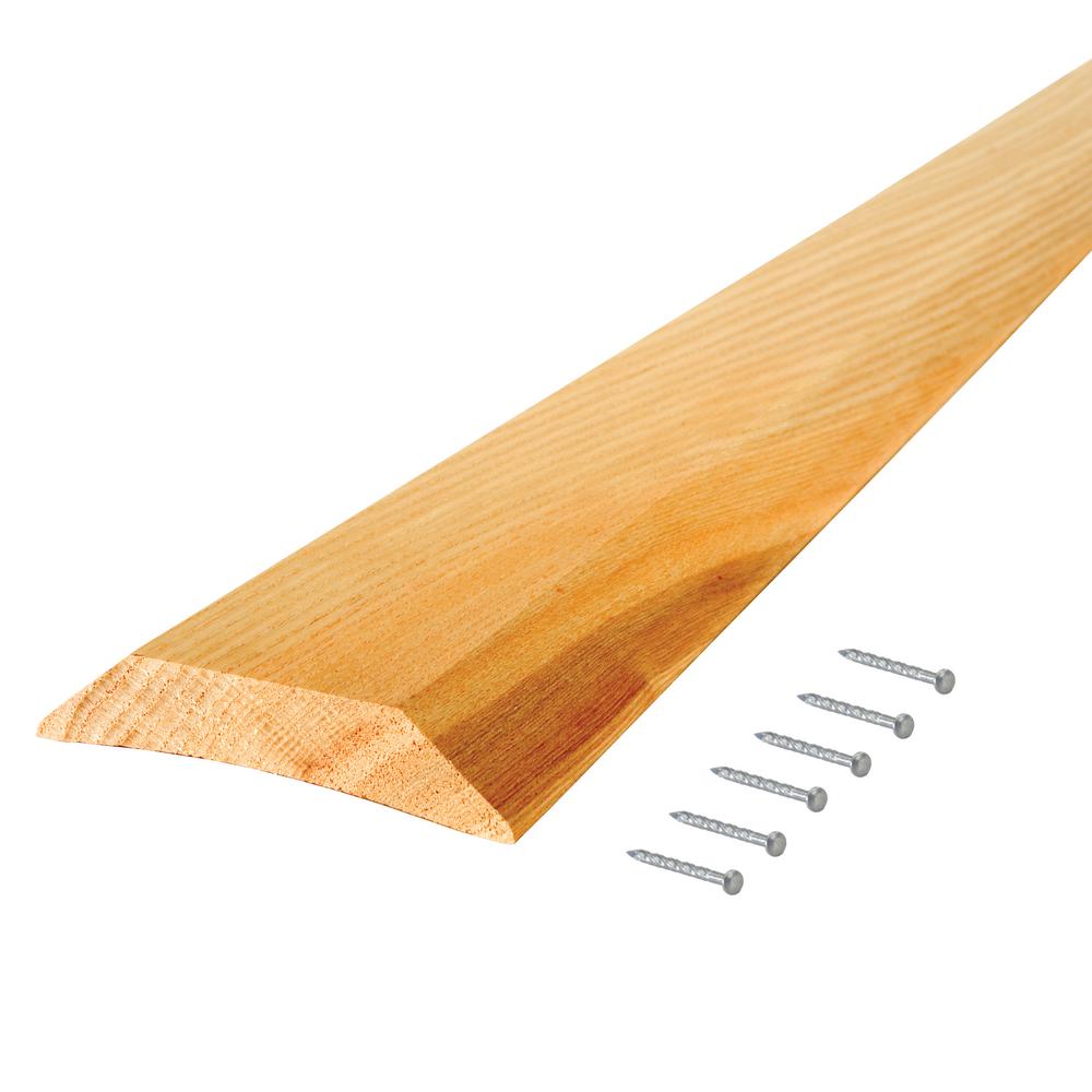 M D Building Products 3 1 2 In X 36 Oak Low Rug Door Threshold 11742 The Home Depot Oak Low Rug Door Threshold 11742