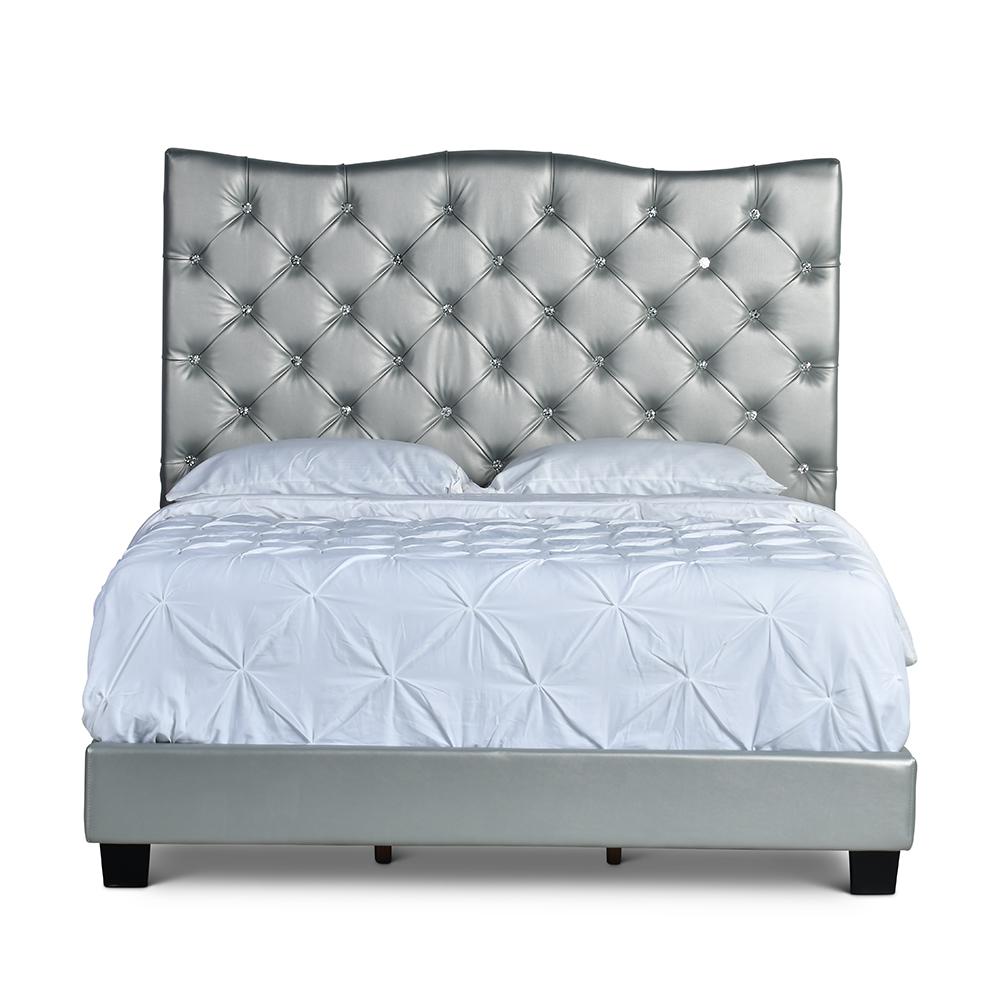 Marilyn Silver Queen Upholstered Bed