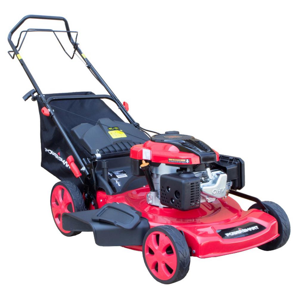 Lawn Mower Gas 196 cc Self Propelled Walk Behind Grass Cutter Outdoor ...