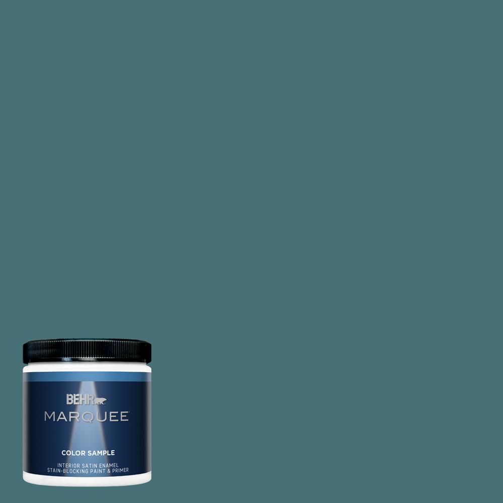 BEHR MARQUEE 8 oz. PPU1302 Juniper Berries OneCoat Hide Satin Enamel