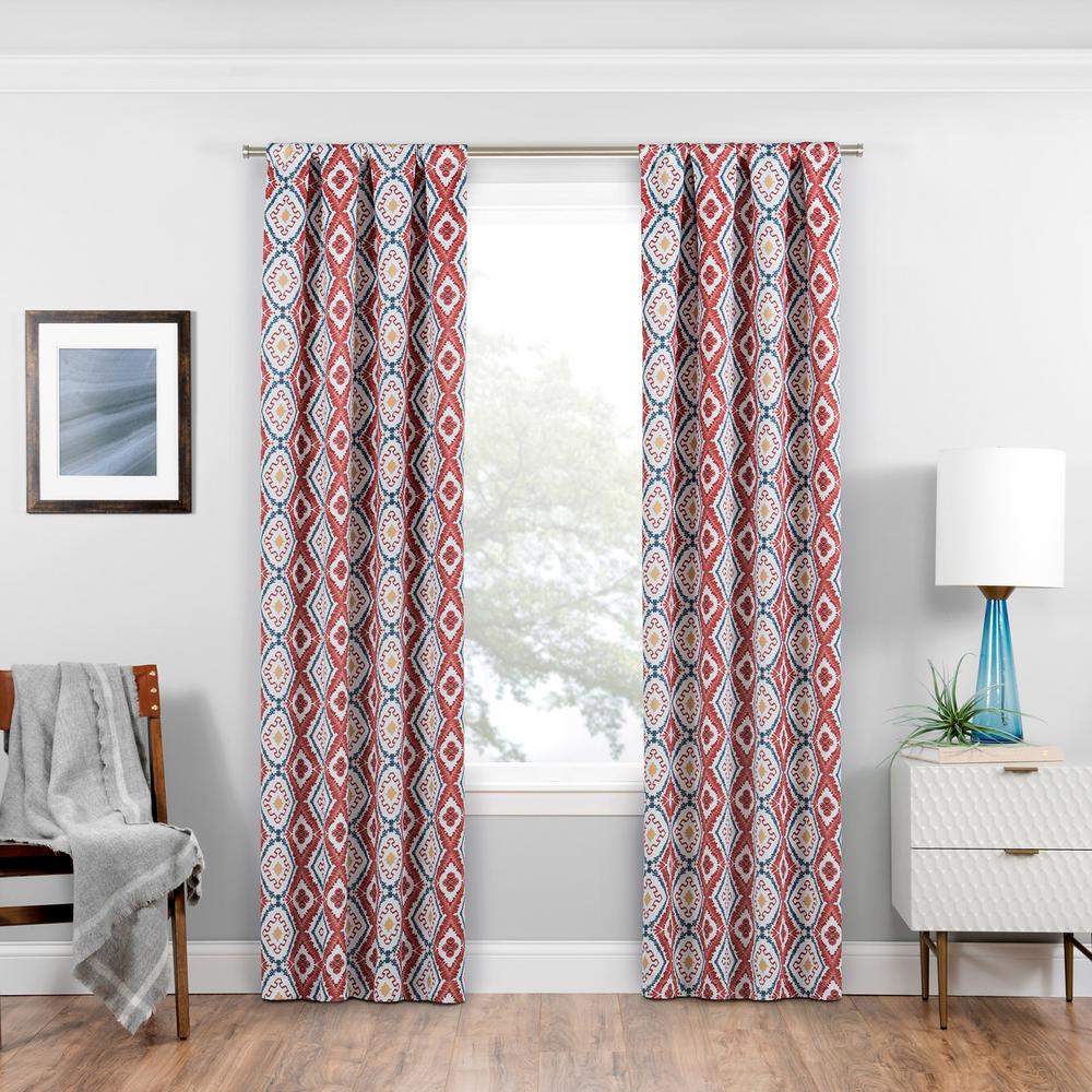 Eclipse Blackout Morrow 63 In L Red Rod Pocket Curtain Blackout Morrow 63 In L Red Rod Pocket Curtain