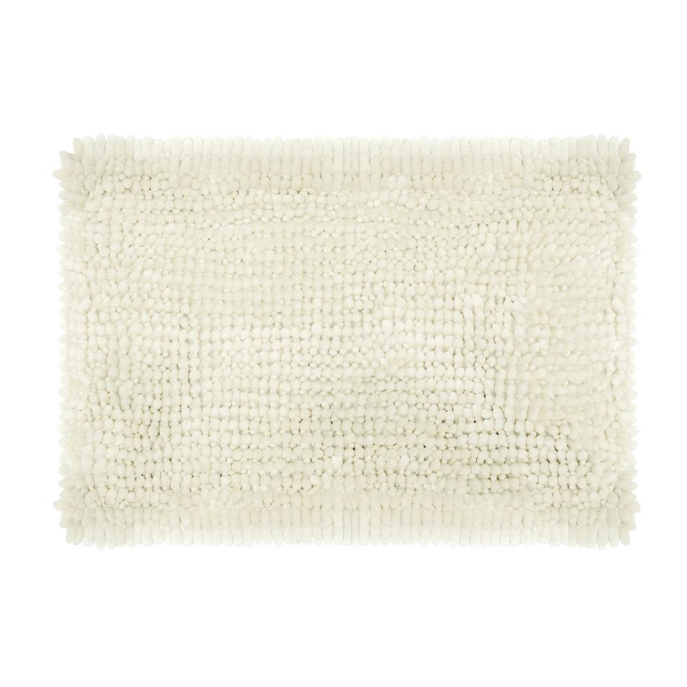 Laura Ashley Er Chenille 17 In X 24 Bath Mat Ivory