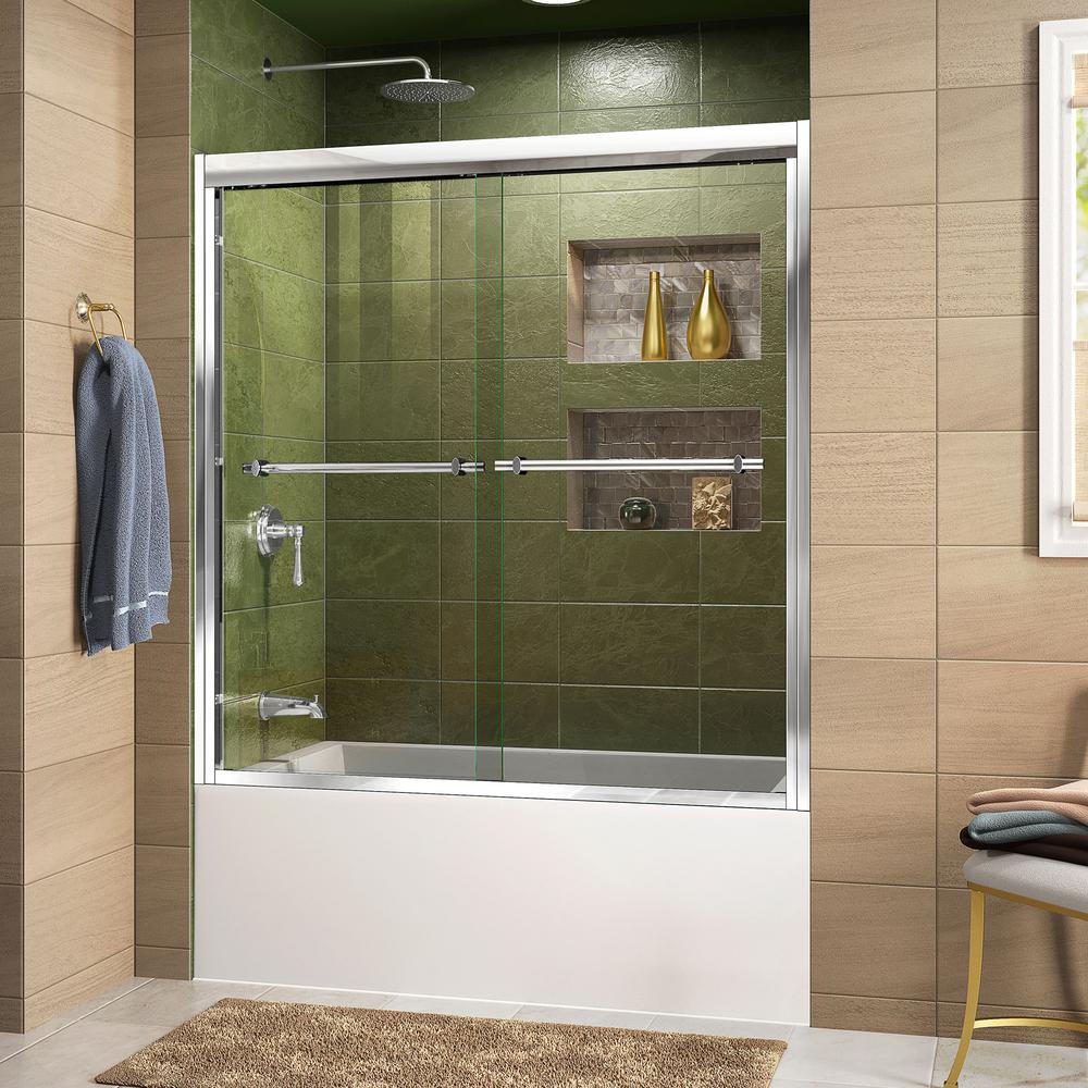 Dreamline Duet 55 To 59 In X 58 In Semi Frameless Bypass Sliding