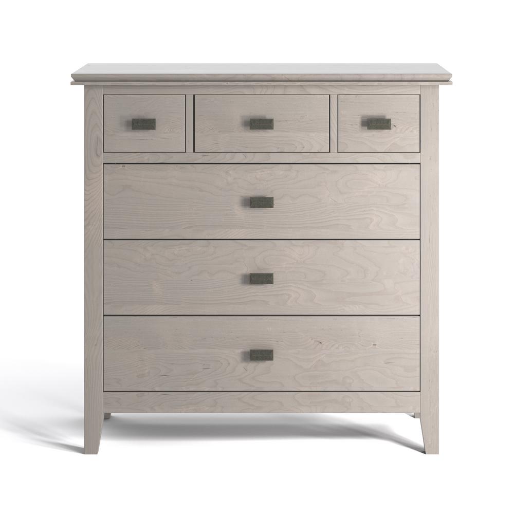 Simpli Home Artisan 6 Drawers Fog Grey Solid Wood 36 In Wide