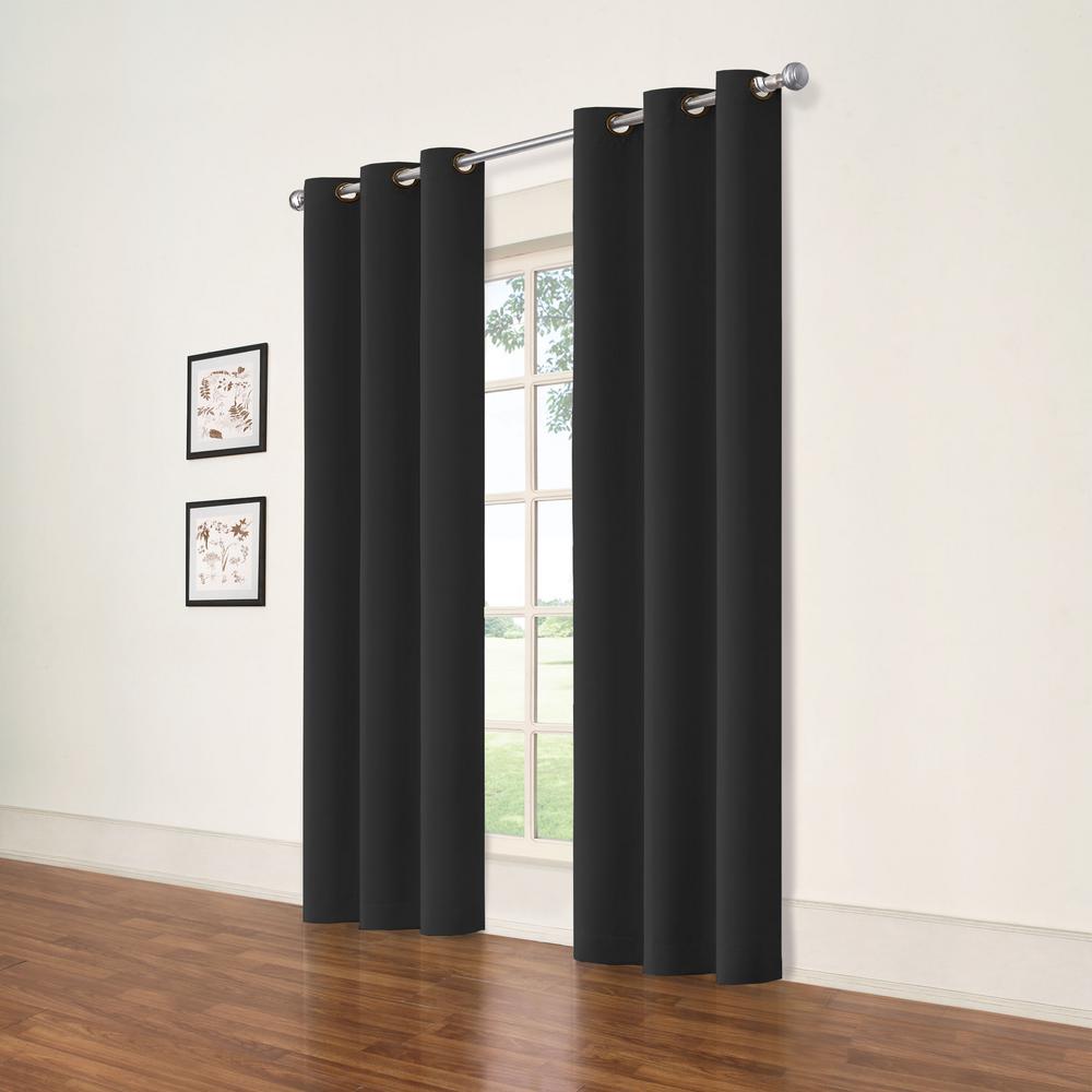 black window treatments