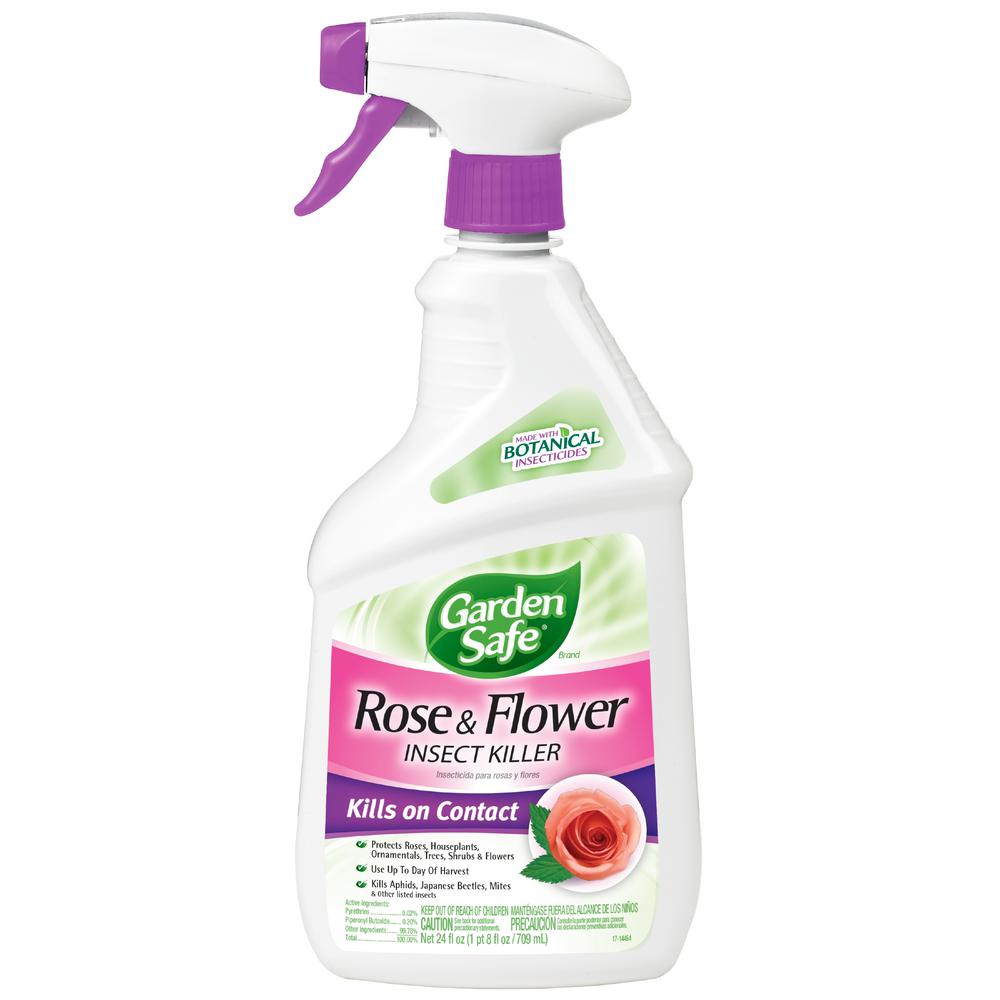 Garden Safe 24 Oz Rose And Flower Insect Spray Ready To Use Hg