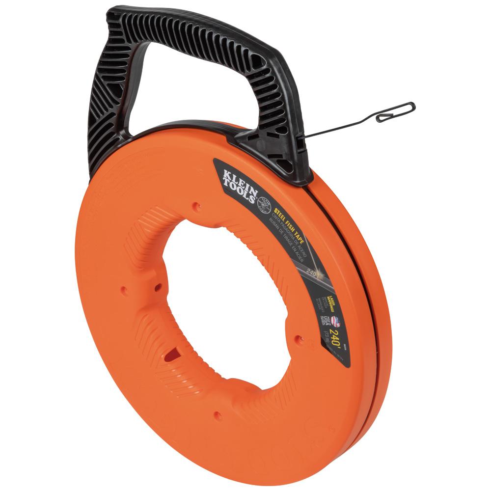 Premium 100 Ft Fish Tape Electrican Electric Reel Pull Wires Sturdy Cable...