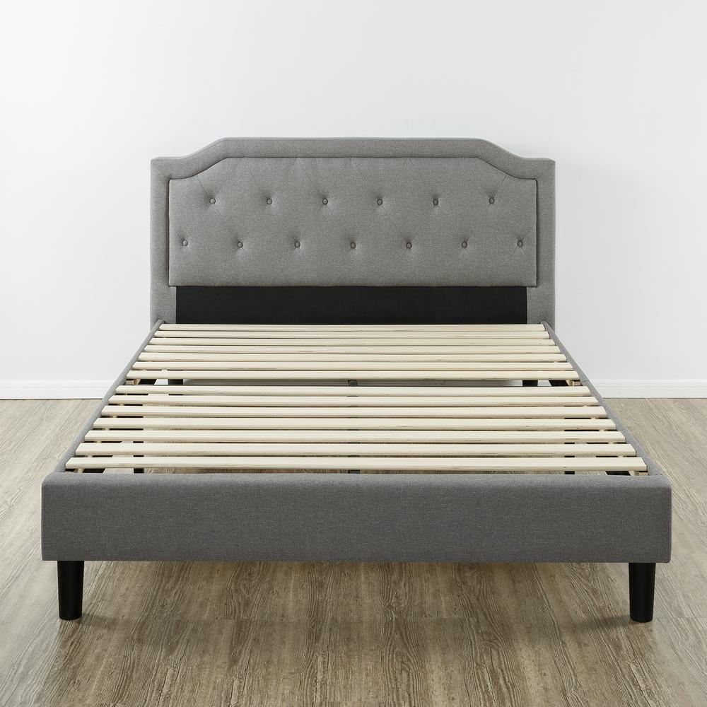 upholstered platform bed frame king