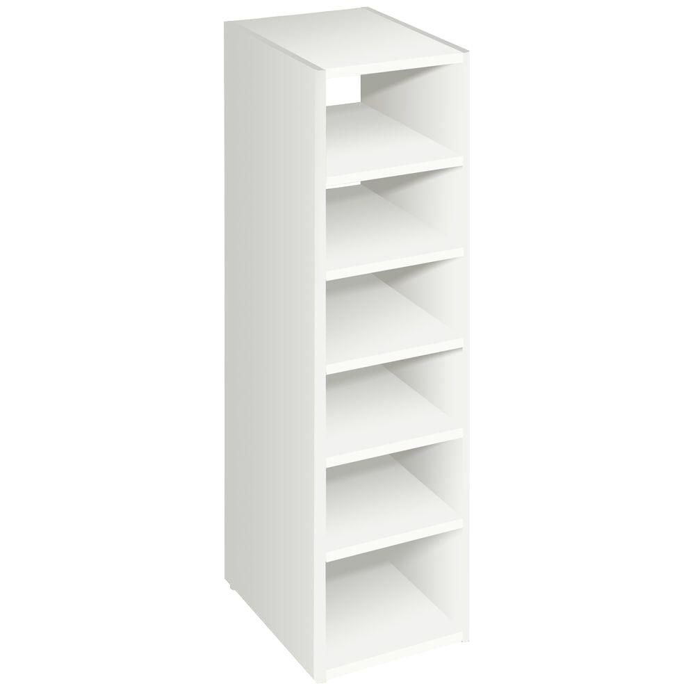 ClosetMaid Selectives 41-1/2 in. White Stackable 7-Shelf Organizer-7140