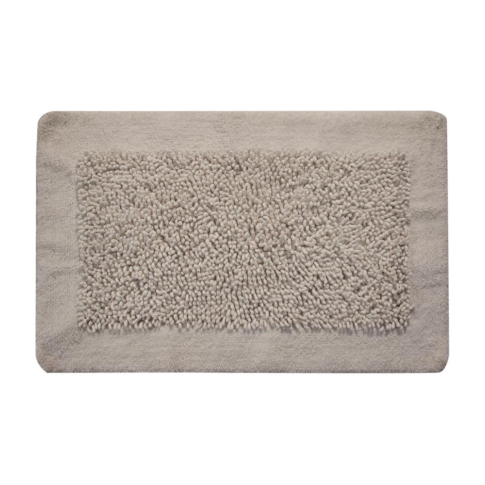 Saffron Fabs Bath Rug Cotton and Chenille 50 in. x 30 in. Latex Spray