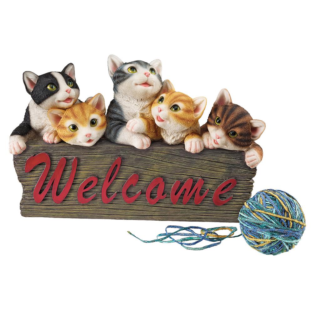 H Kitten Kaboodle Cat Welcome Sign 