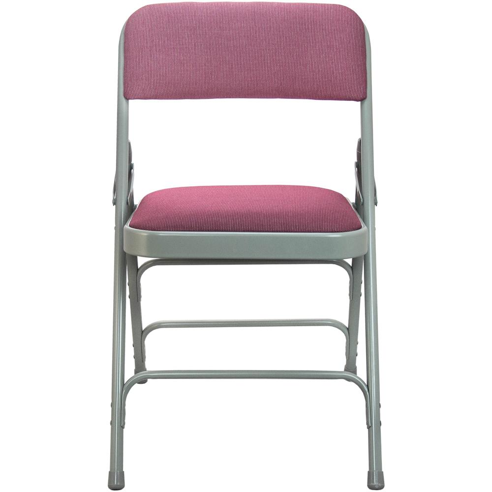 Advantage 1 In Burgundy Fabric Seat With Grey Padded Metal