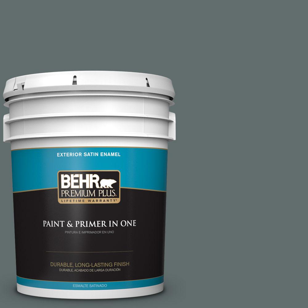 BEHR Premium Plus 5gal. 720E3 Rocky Mountain Sky Satin Enamel