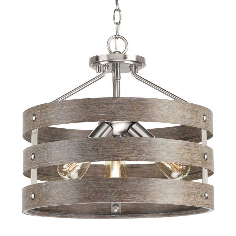 Progress Lighting Gulliver 17 In 3 Light Brushed Nickel