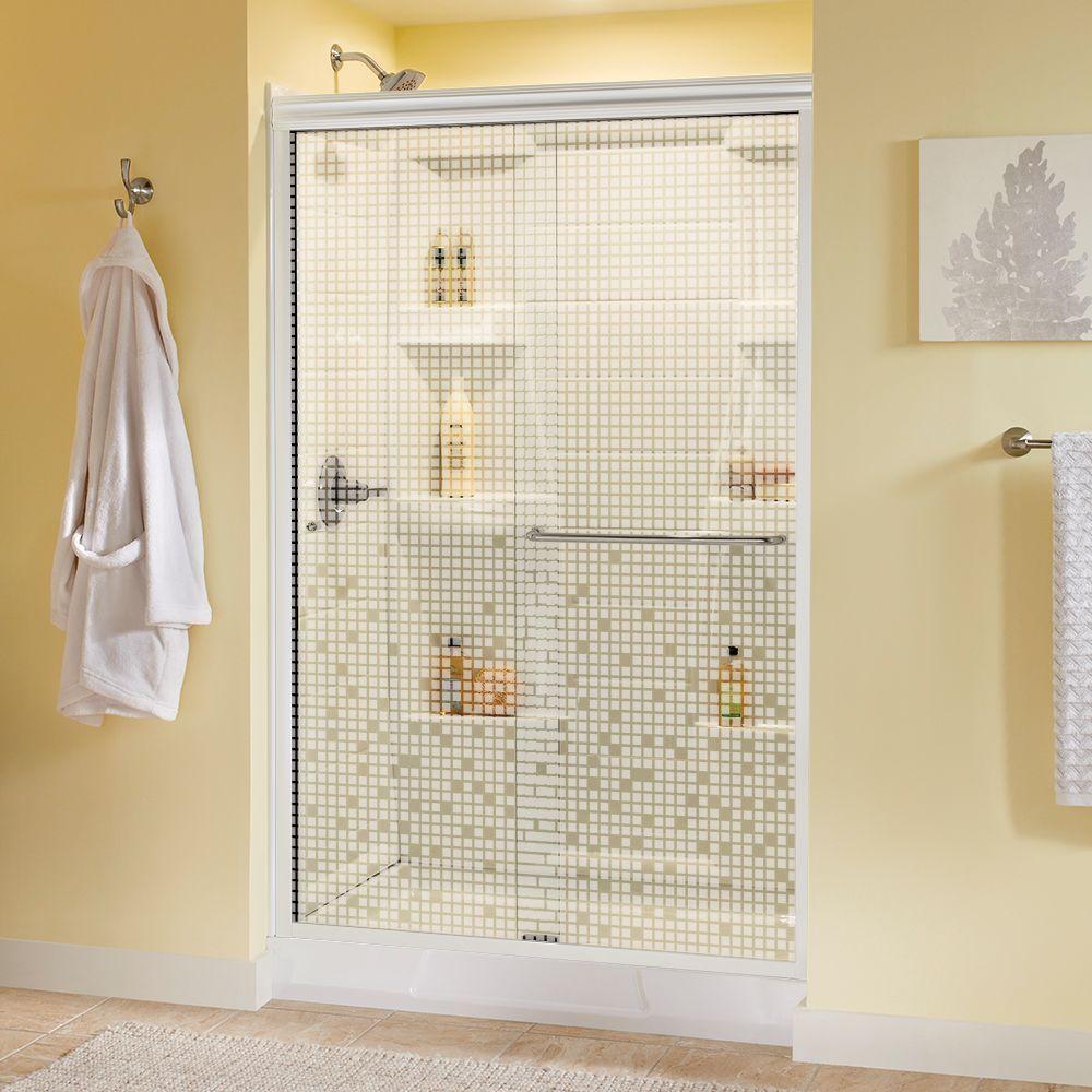Delta Simplicity 48 In X 70 Semi Frameless Traditional Sliding Semi Frameless Traditional Sliding Shower Door