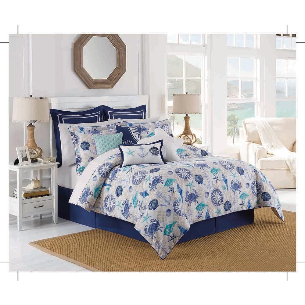Royal Heritage Home Williamsburg Barnegat 4 Piece Aqua King